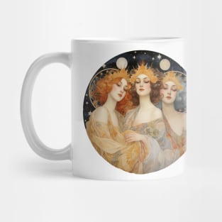 Witches Goddess in her triple manifestations. Pagan triple moon goddess. Mug